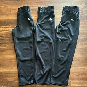 Adidas Black Baseball Pants Trio